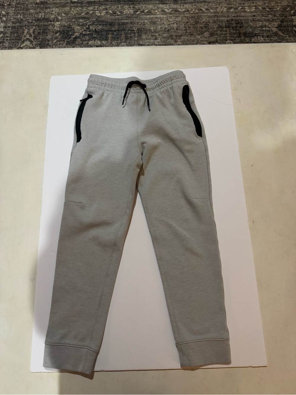 Old Navy Light Gray Joggers with Black Pocket Trim